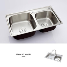 Double Capacity Standard Double Bowl Sink Topmount  304 Stainless steel Kitchen sink
